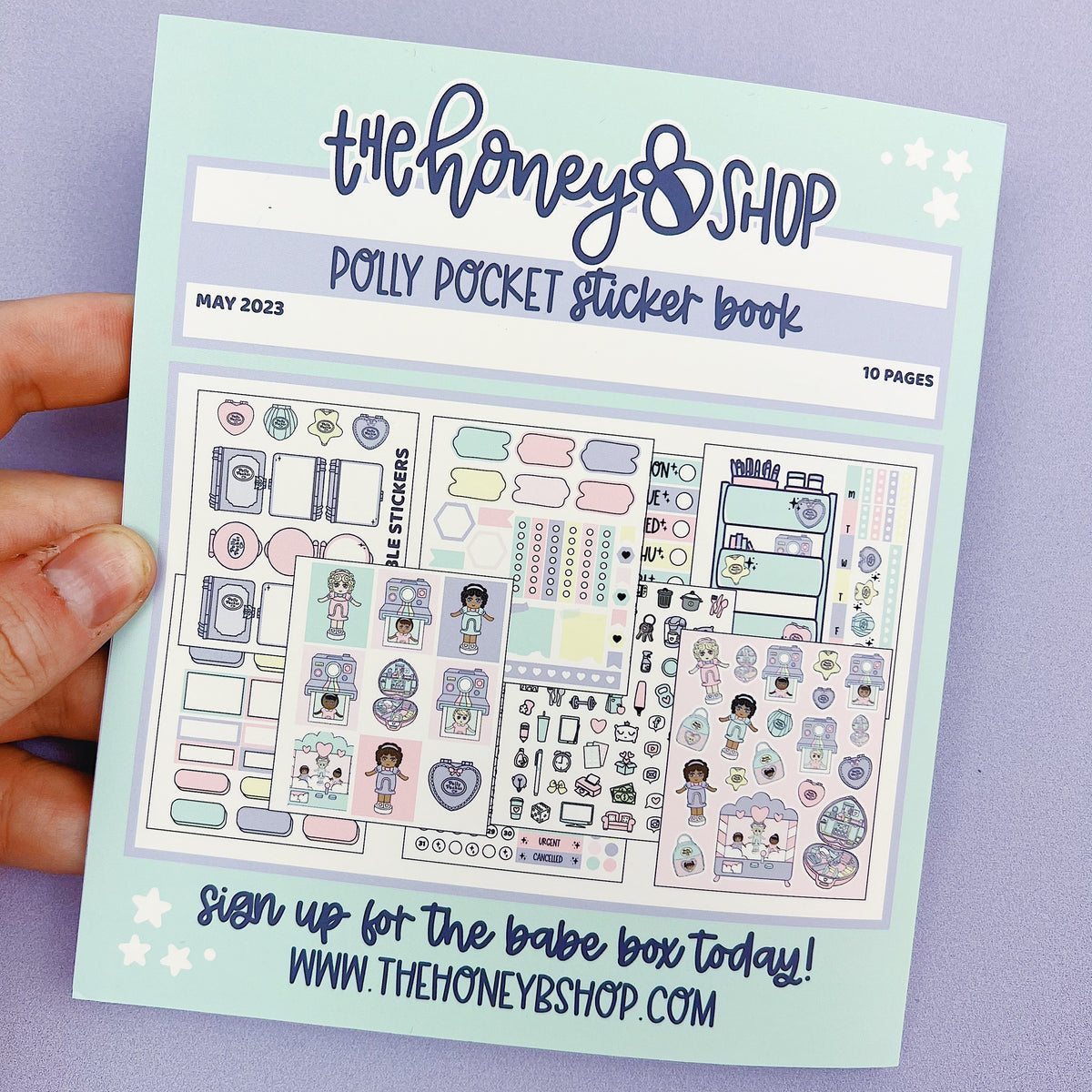 Polly Pocket Sticker Book | Matte Sticker Paper | 10 Pages | Holographic Foiled
