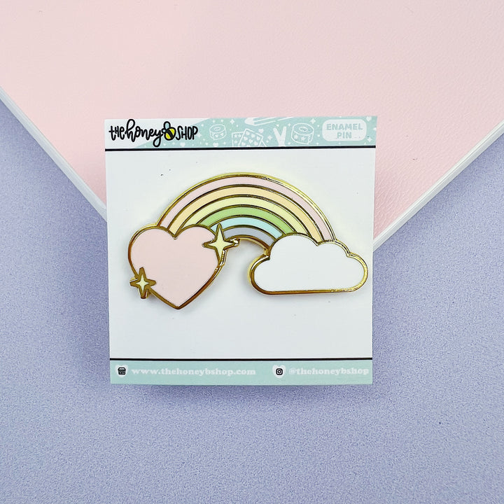 Rainbow Heart Enamel Pin