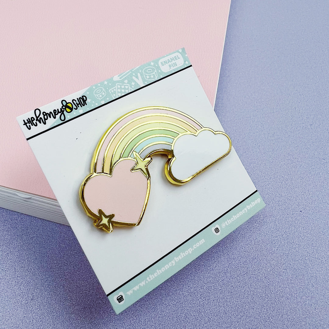 Rainbow Heart Enamel Pin