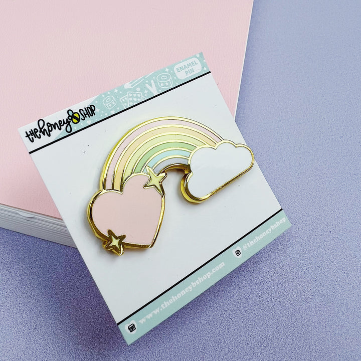 Rainbow Heart Enamel Pin