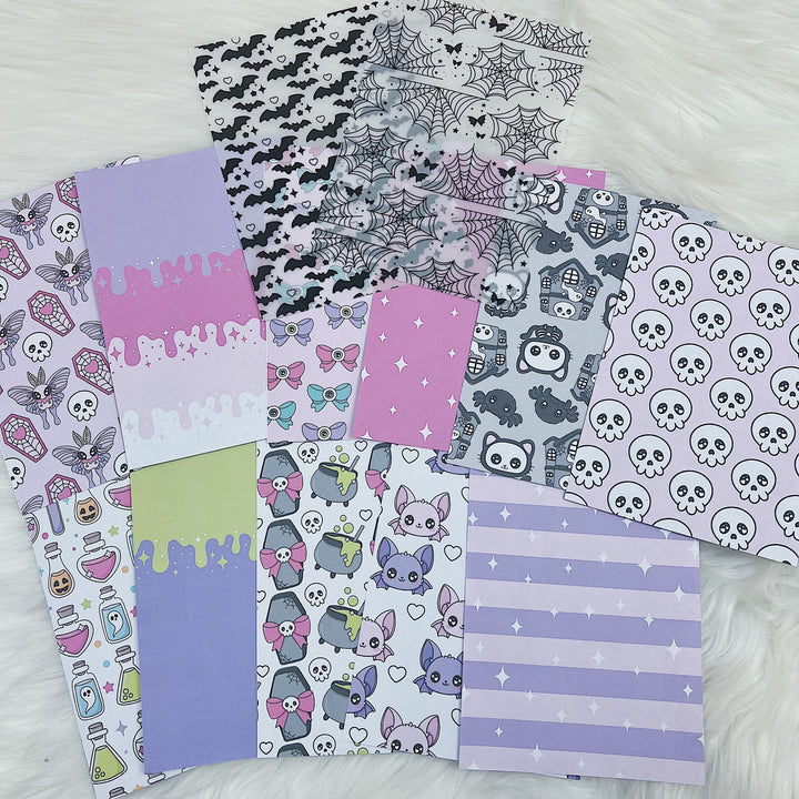 Creepy Cuties A6 Paper Pack + Vellum Sheets