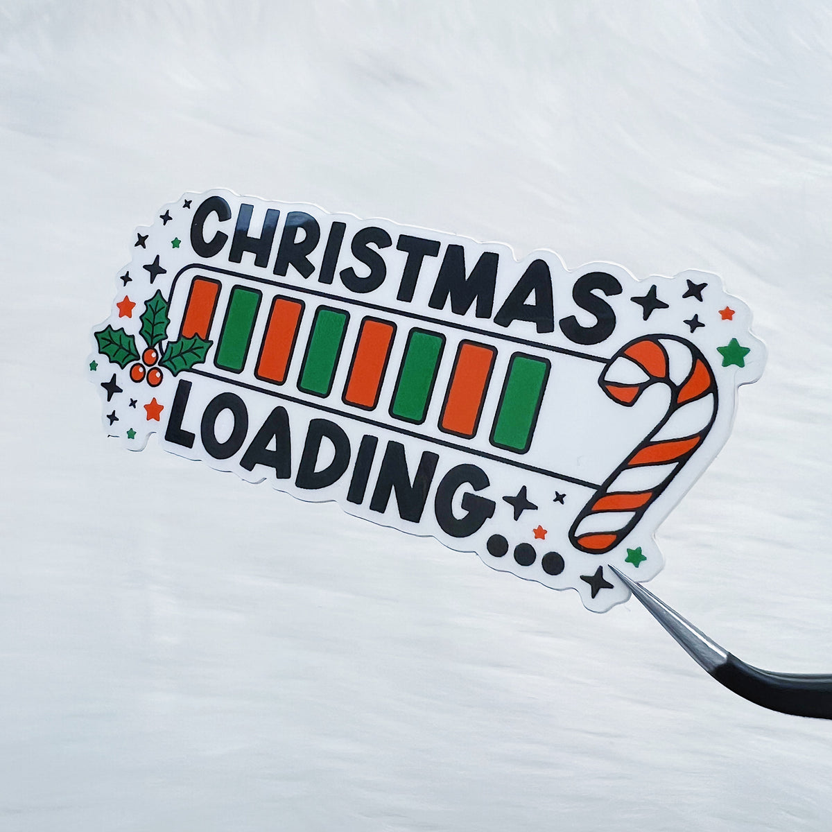 Christmas Loading Vinyl Sticker Die Cut