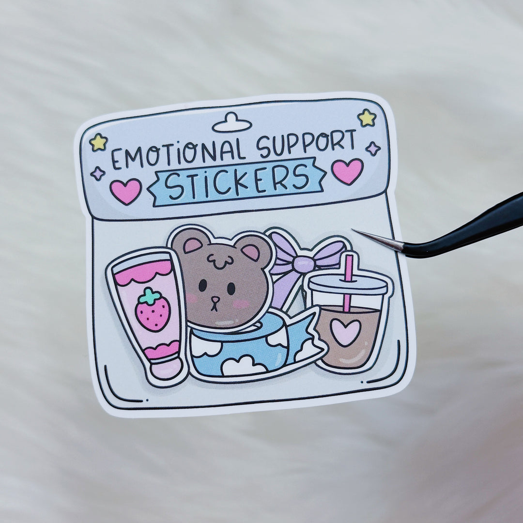 Emotional Support Stickers Vinyl Sticker Die Cut | BFCM 2025 Exclusive