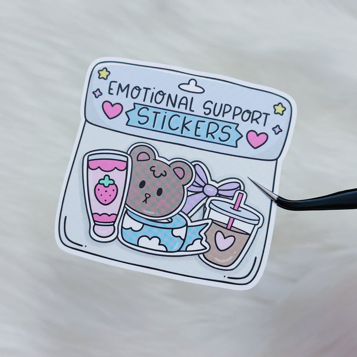 Emotional Support Stickers Vinyl Sticker Die Cut | BFCM 2025 Exclusive
