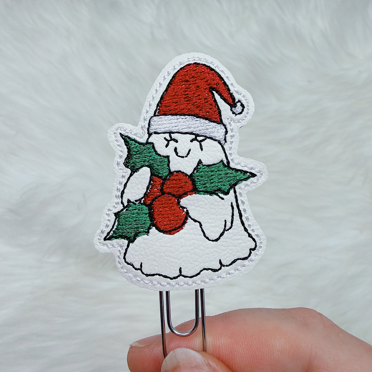 Santa Ghostie Feltie Planner Clip