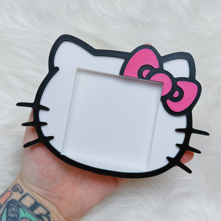 HK Pink Bow 3x3 Inch Sticky Note Holder | Desk Decor