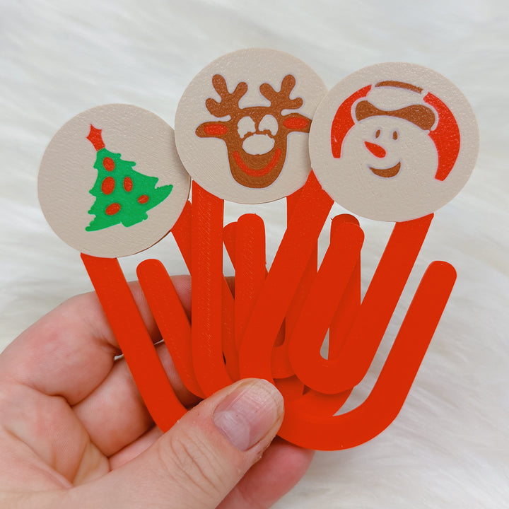 Christmas Cookies Paper Clip Bookmark | 3D Printed | Choose Your Option!