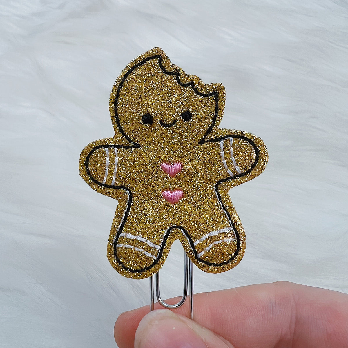Gingerbread Feltie Planner Clip | Choose Your Color!