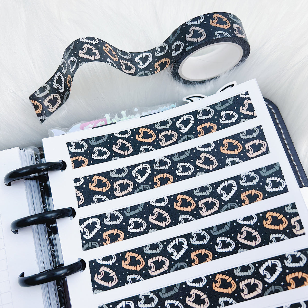 Vampire Teeth Black Washi Tape | 15MM