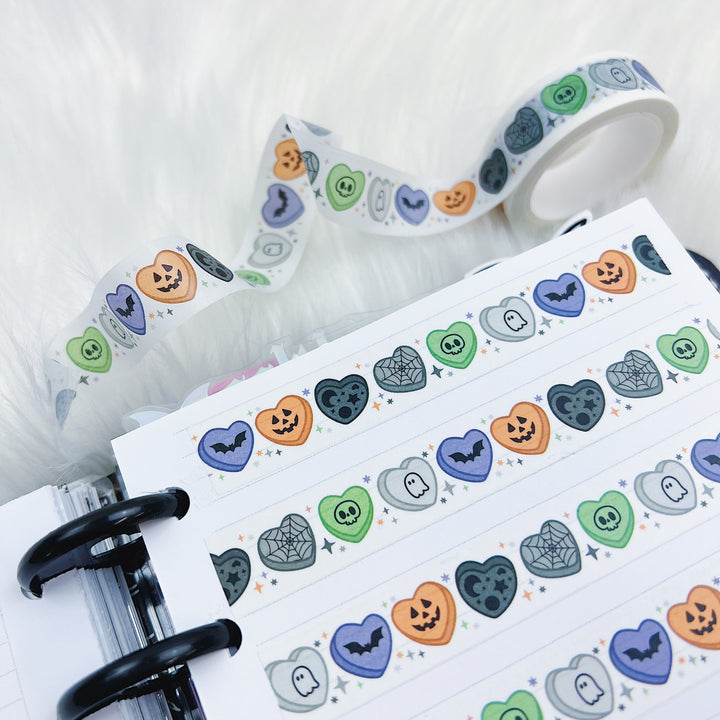 Halloween Candy Hearts Washi Tape | 15MM