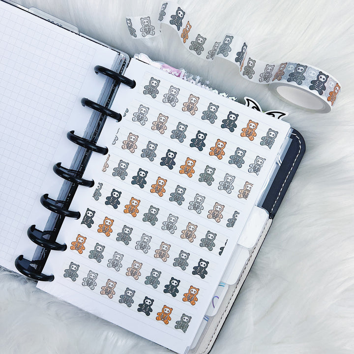 Halloween Skele Gummy Bears Washi Tape | 15MM