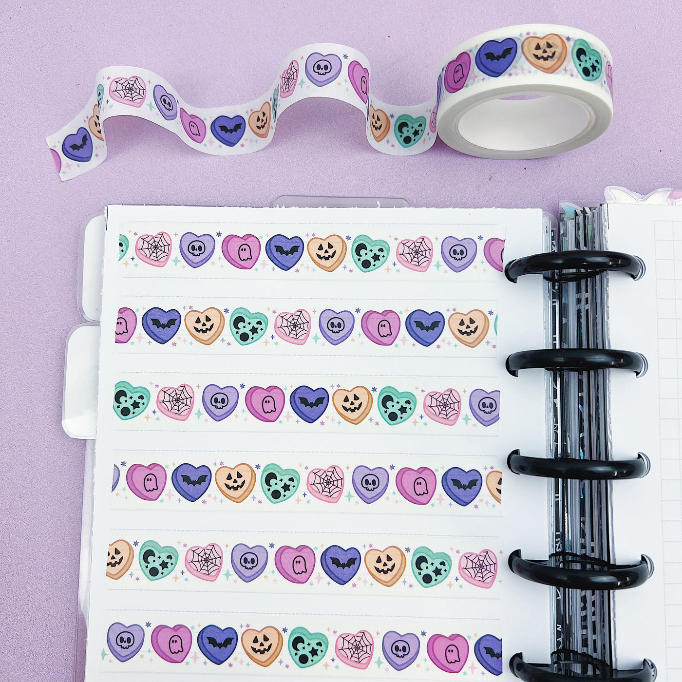 Pastel Halloween Candy Hearts Washi Tape | 15MM