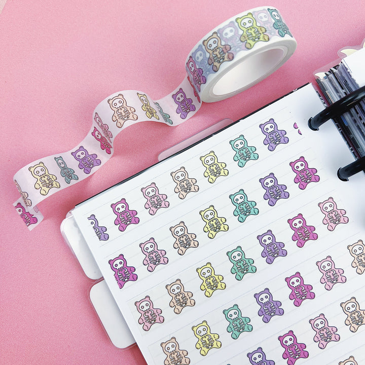 Pastel Skele Gummy Bears Washi Tape | 15MM