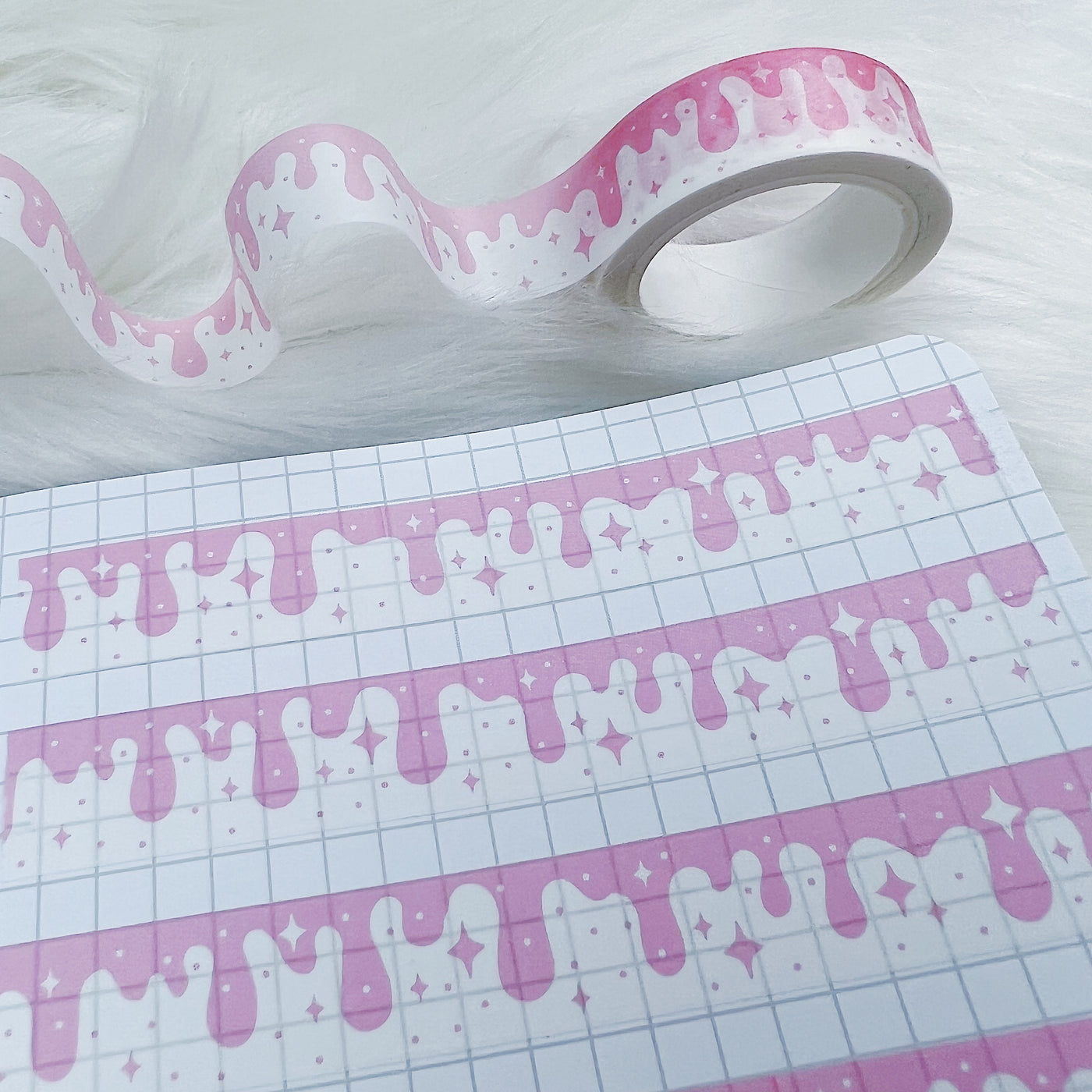 Pink Drip Washi Tape | 15MM