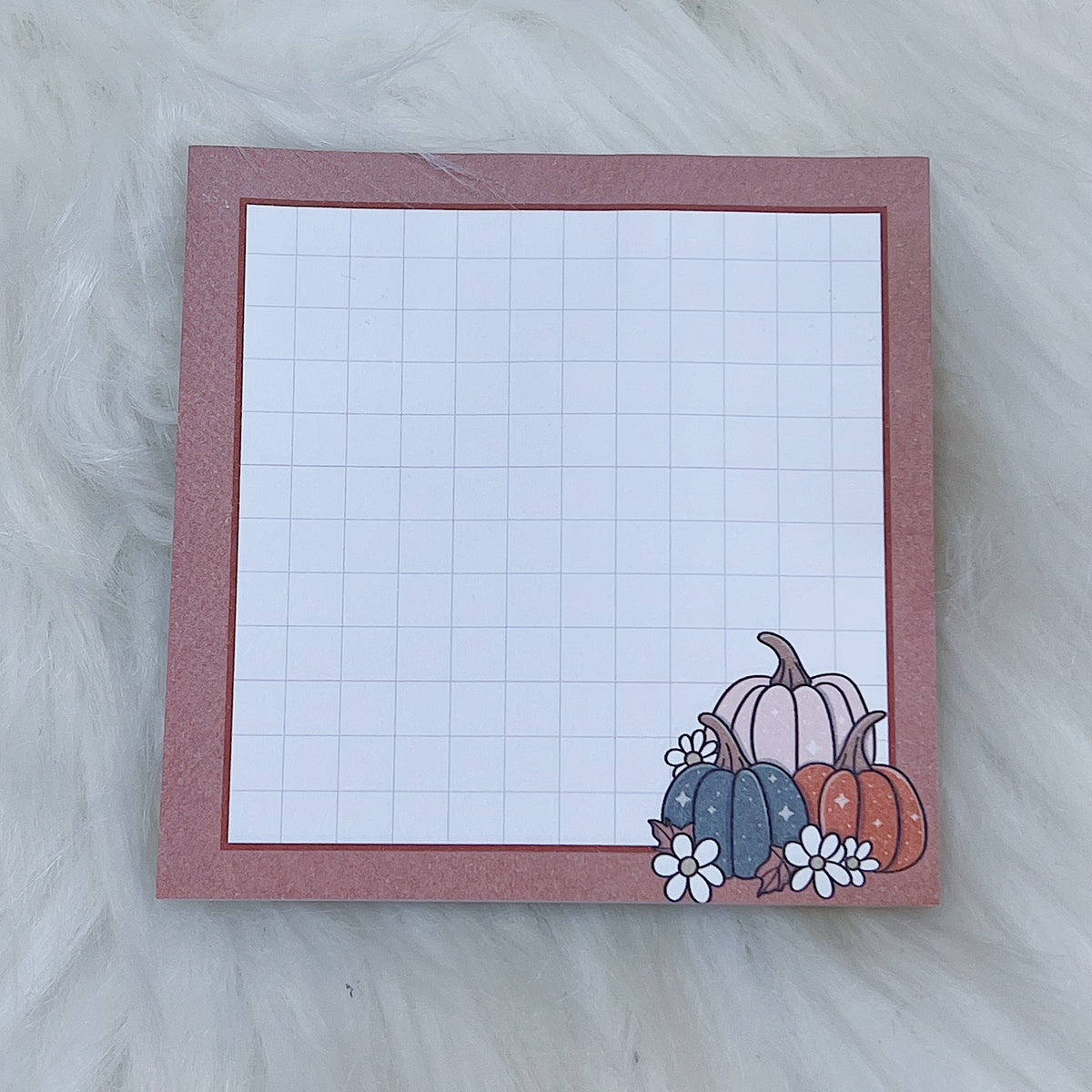 Autumn Vibes Pumpkin Sticky Note | (3x3)