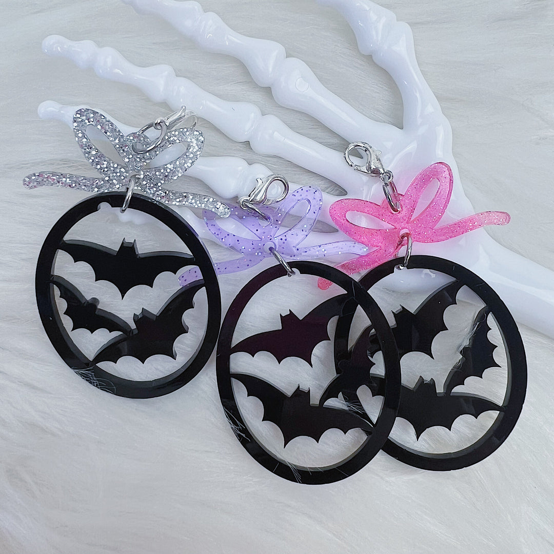 Bat Frame with Bow Acrylic Charm | Choose Your Color Option ...