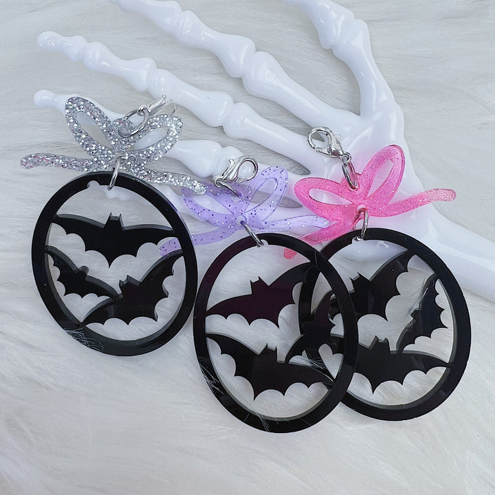 Bat Frame with Bow Acrylic Charm | Choose Your Color Option!