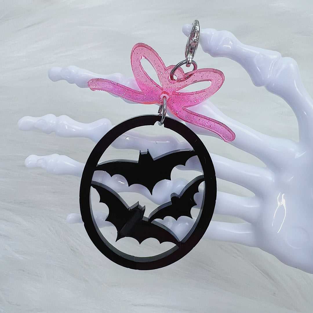 Bat Frame with Bow Acrylic Charm | Choose Your Color Option!