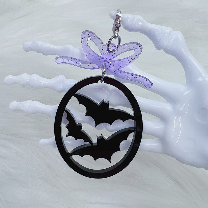 Bat Frame with Bow Acrylic Charm | Choose Your Color Option!