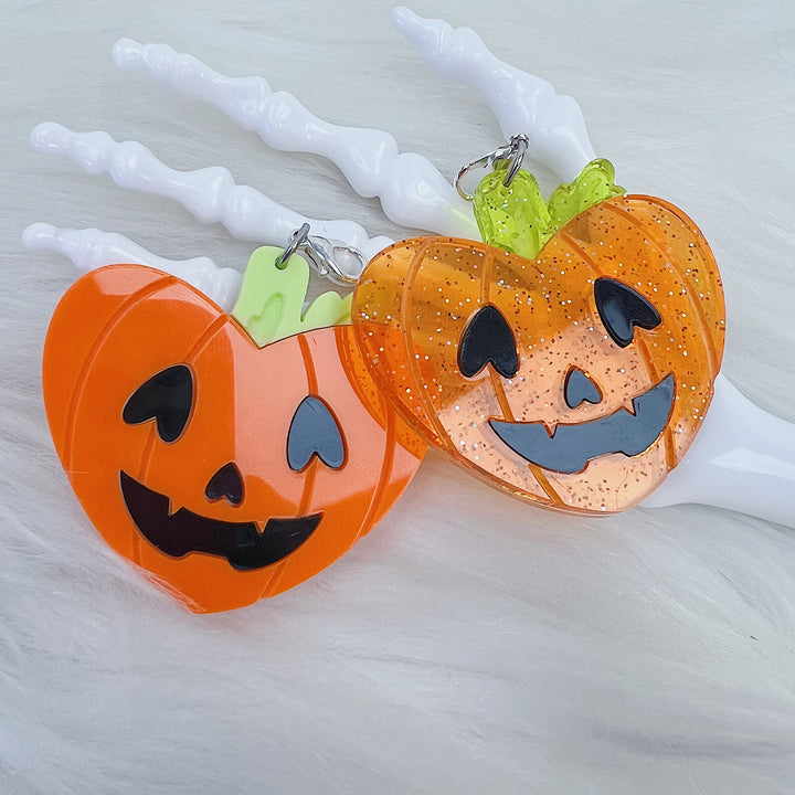 Pumpkin Heart Acrylic Charm | Choose Your Color Option!