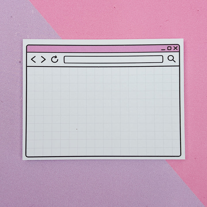 Y2K Browser Sticky Note | (3x4)