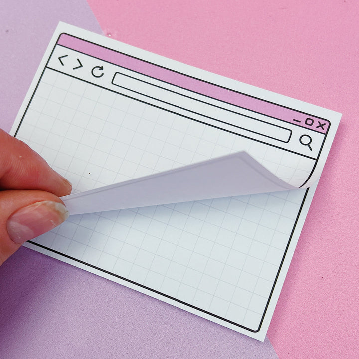Y2K Browser Sticky Note | (3x4)