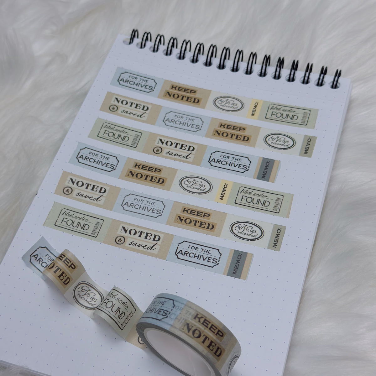 Keepsakes Vintage Labels 15MM Washi Tape