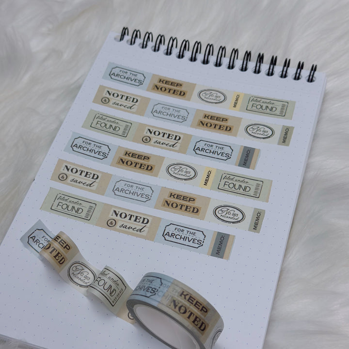 Keepsakes Vintage Labels 15MM Washi Tape