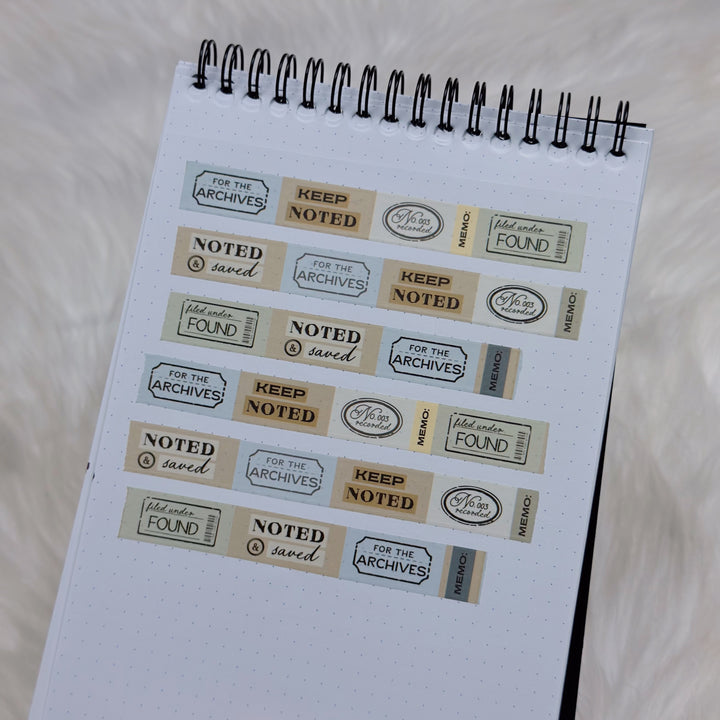 Keepsakes Vintage Labels 15MM Washi Tape