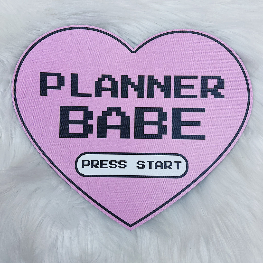 Planner Babe Mousepad | Anti-slip Heart Shaped Mousepad