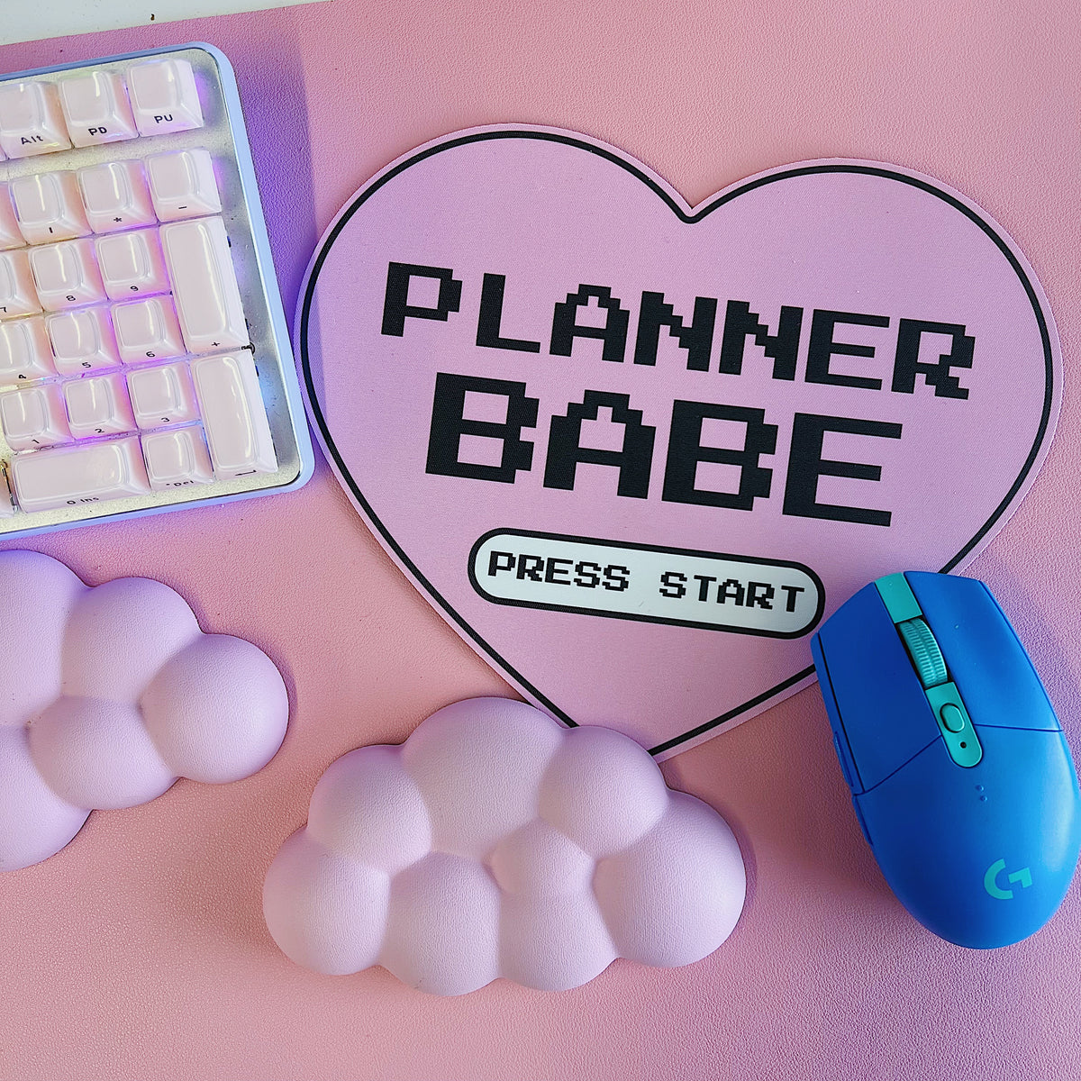 Planner Babe Mousepad | Anti-slip Heart Shaped Mousepad