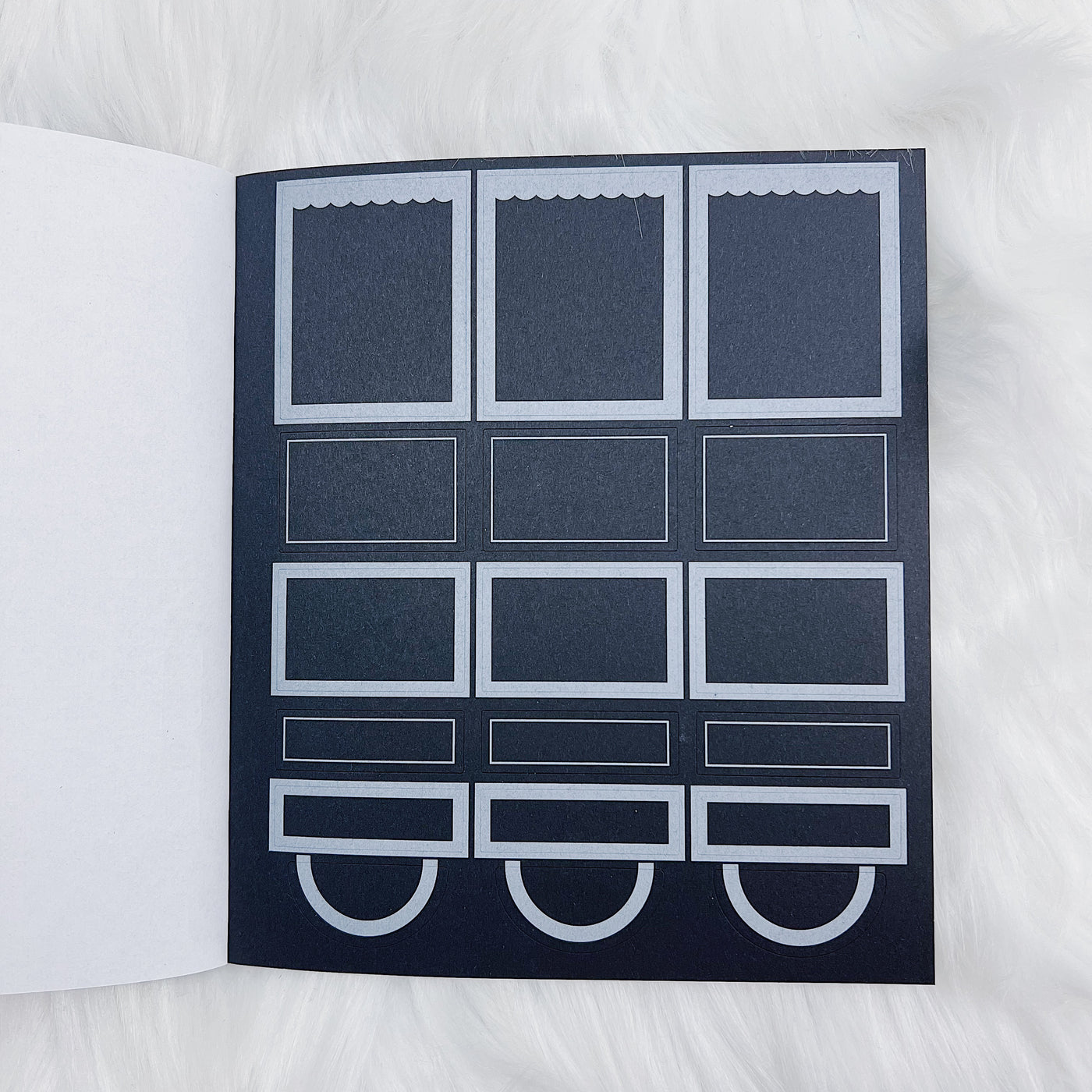 Black Out 3.0 Sticker Book | Black Matte Sticker Paper | 10 Pages
