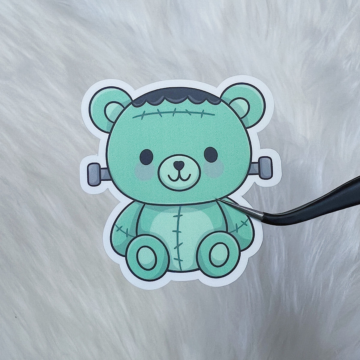 Frankenstein Teddy Bear Vinyl Sticker Die Cut