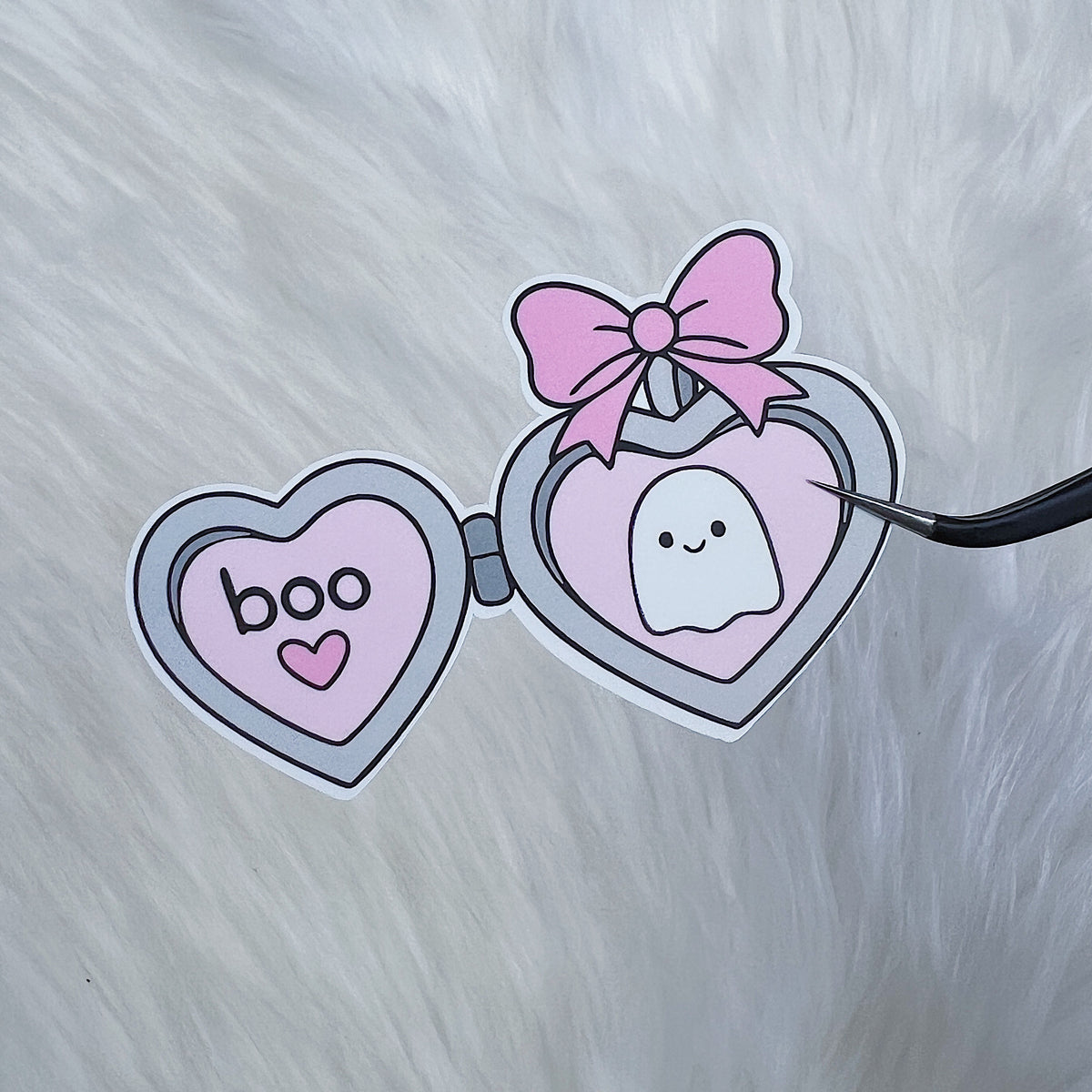 Ghostie Mirror Compact Vinyl Sticker Die Cut