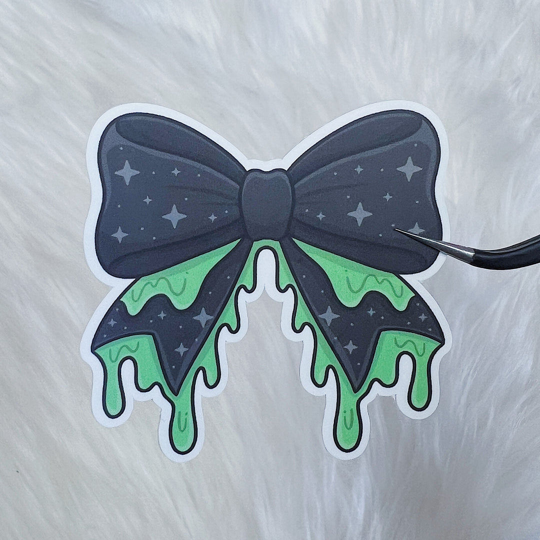 Drippy Bow Vinyl Sticker Die Cut | Choose Your Color Option!