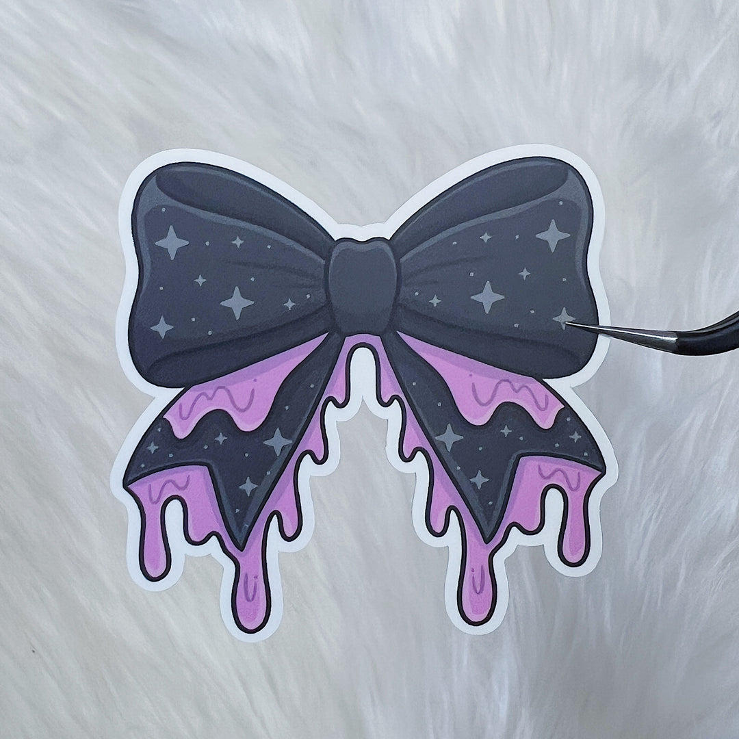 Drippy Bow Vinyl Sticker Die Cut | Choose Your Color Option!