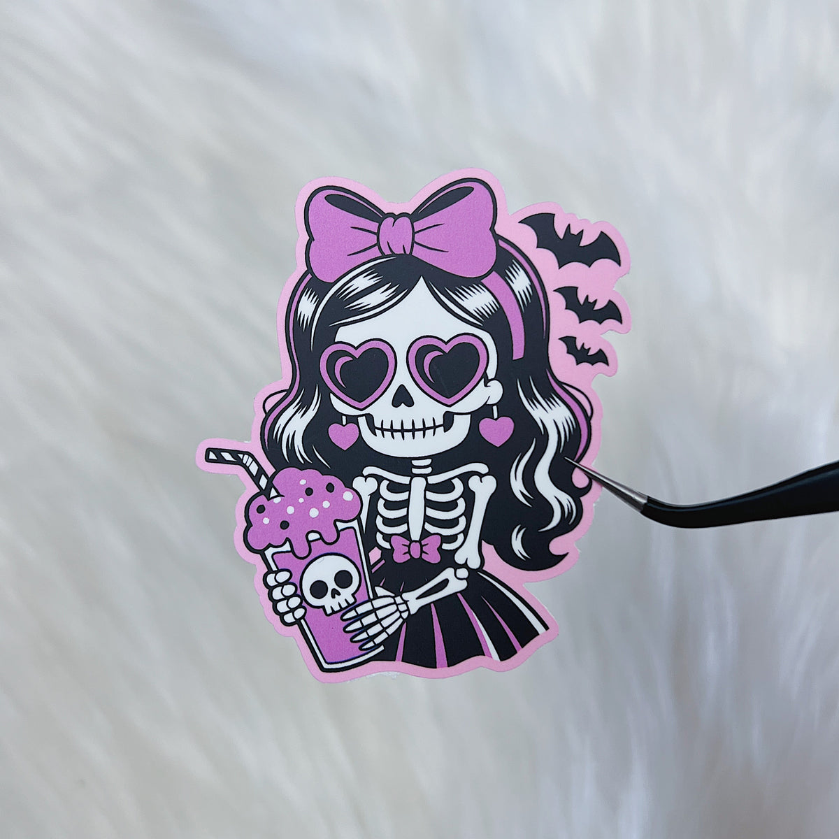 Baddie Skele Babe Vinyl Sticker Die Cut