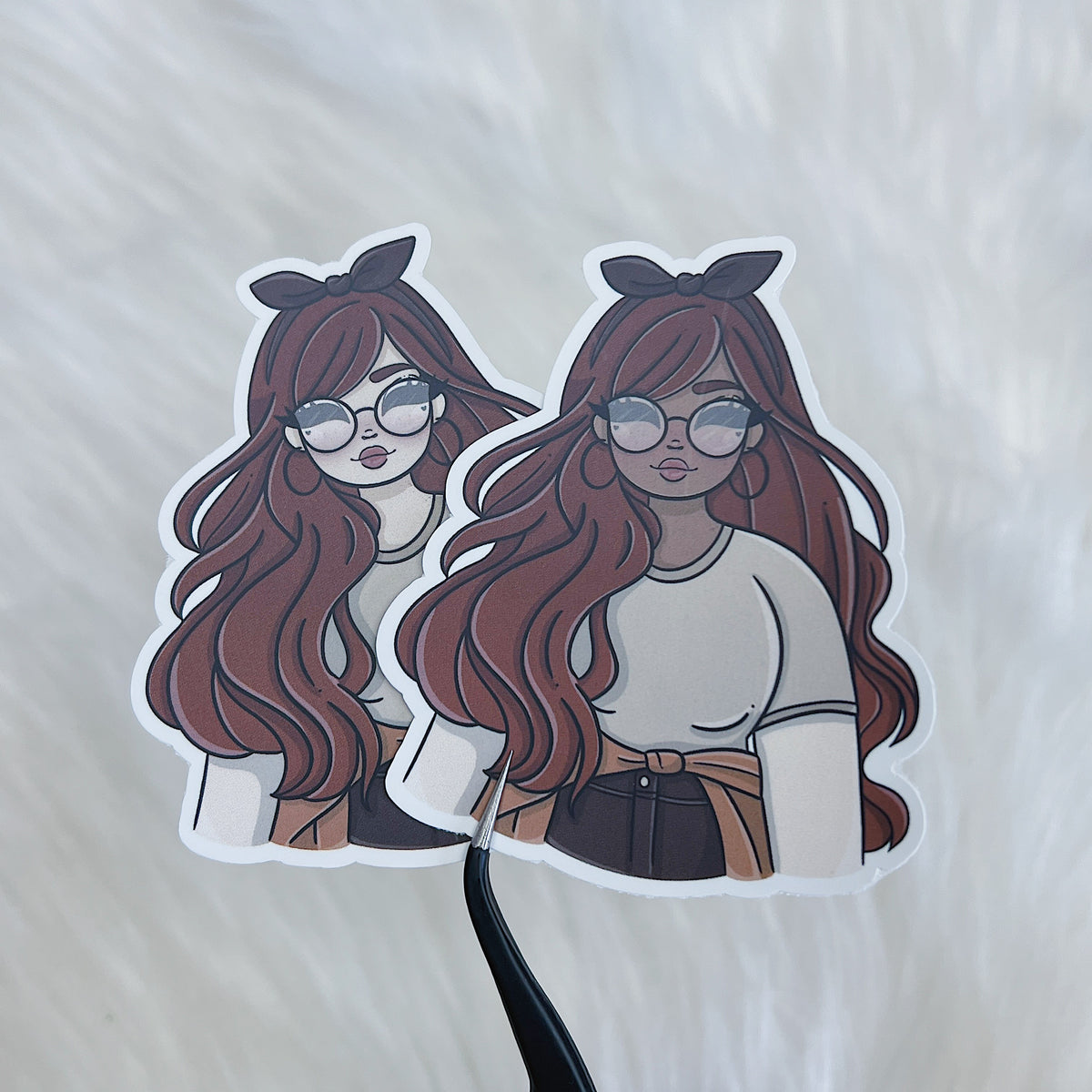 Fall Lovin' Babe Vinyl Sticker Die Cut | Choose Your Skin Tone!