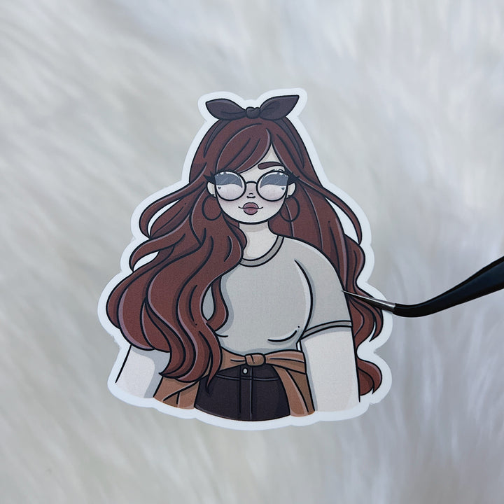 Rainbow Chronic Overthinker vinilo pegatina troquelada