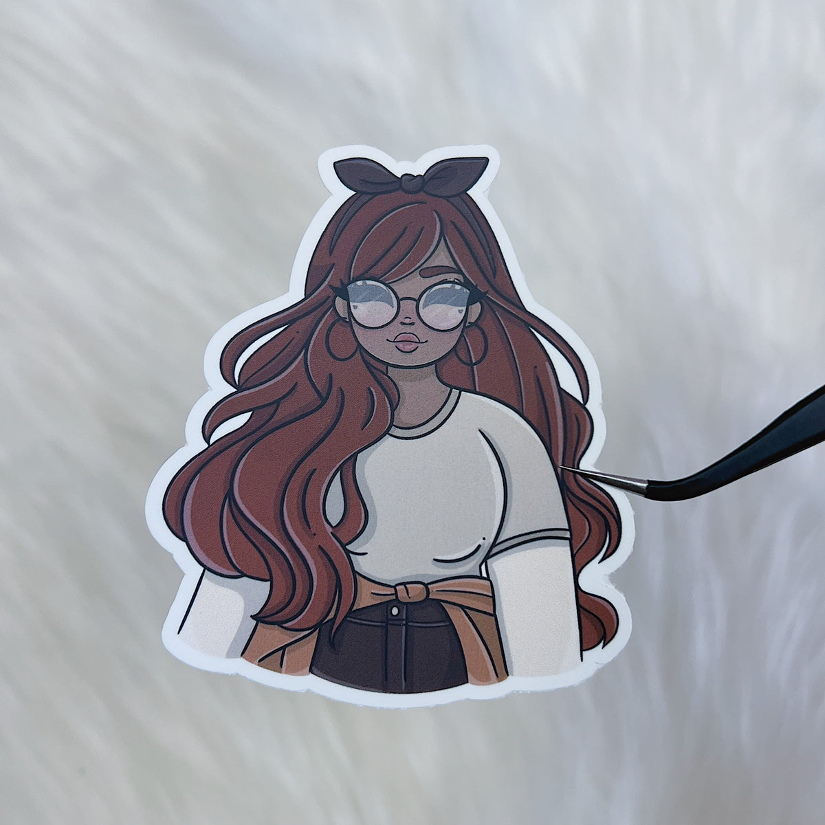 Fall Lovin' Babe Vinyl Sticker Die Cut | Choose Your Skin Tone!