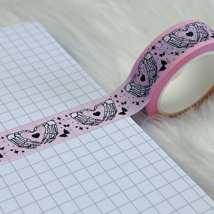 Skele Heart Hands Washi Tape | 15M