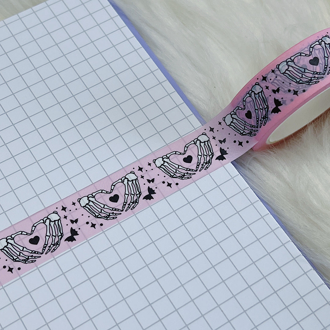 Skele Heart Hands Washi Tape | 15M