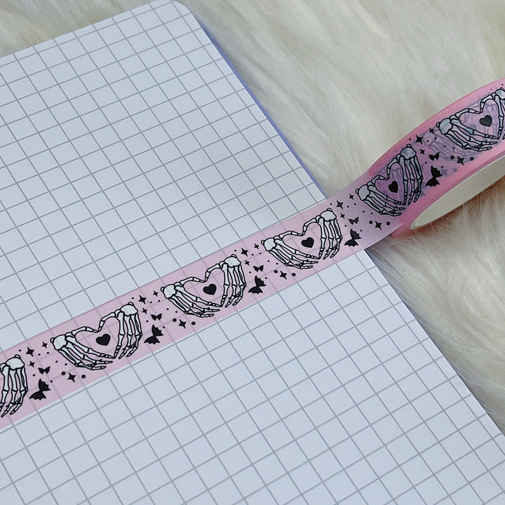 Skele Heart Hands Washi Tape | 15M