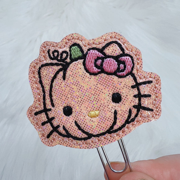 Pumpkin Hello Kitty Feltie Planner Clip