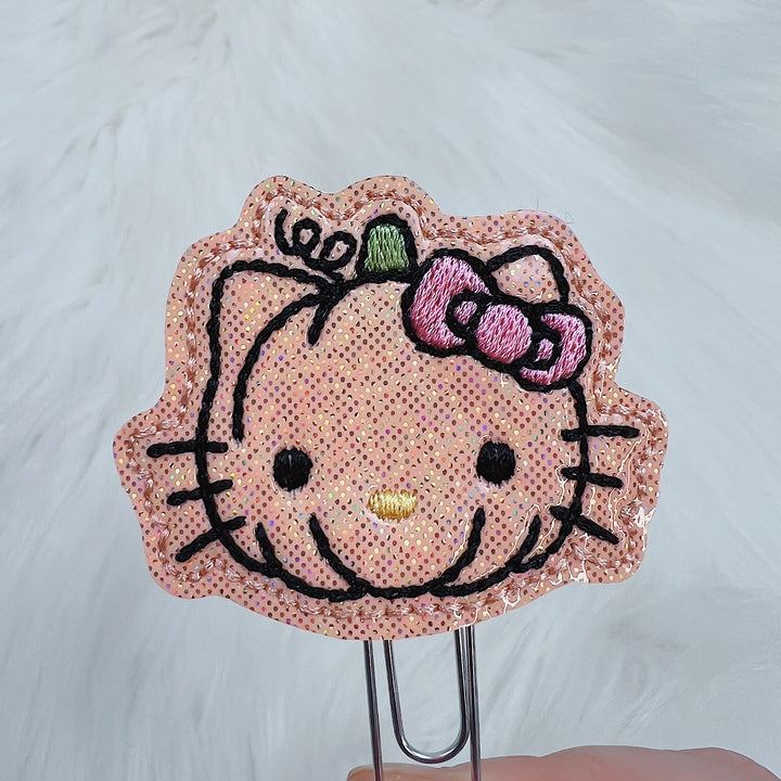 Pumpkin Hello Kitty Feltie Planner Clip