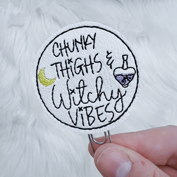 Chunky Thighs & Witchy Vibes Feltie Planner Clip | Choose Your Option!