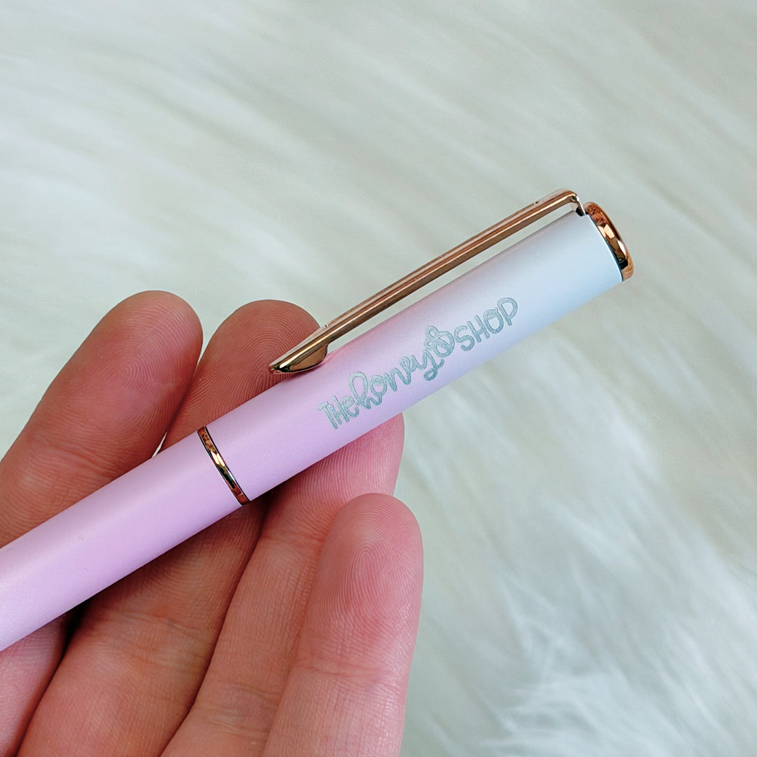 TheHoneyB Pink Ombre Fountain Pen | 0.38mm Fine Nib | Includes Converter