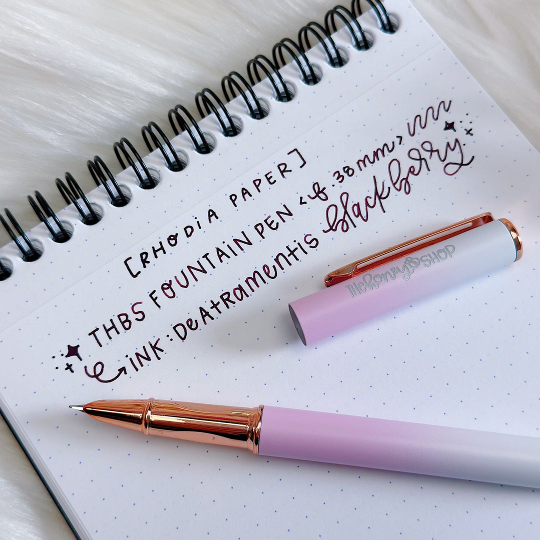 TheHoneyB Pink Ombre Fountain Pen | 0.38mm Fine Nib | Includes Converter