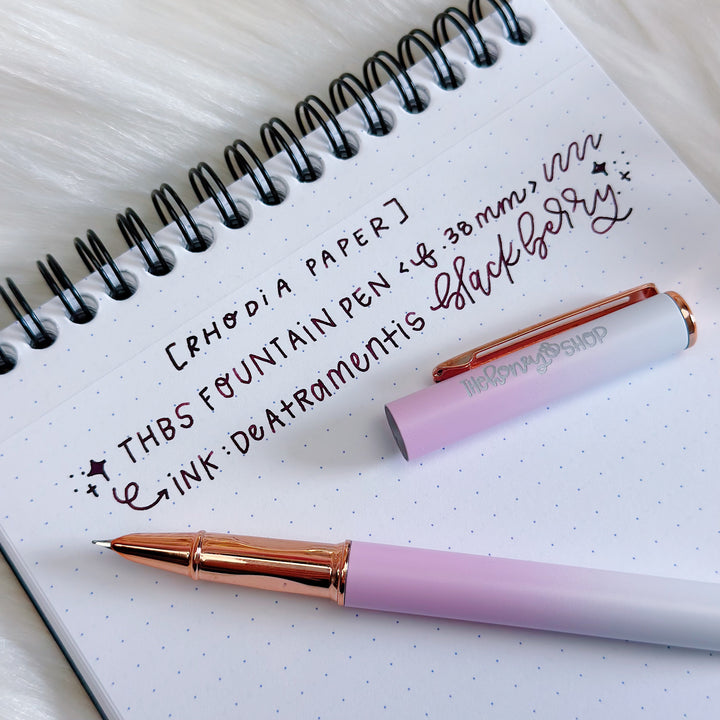 TheHoneyB Pink Ombre Fountain Pen | 0.38mm Fine Nib | Includes Converter