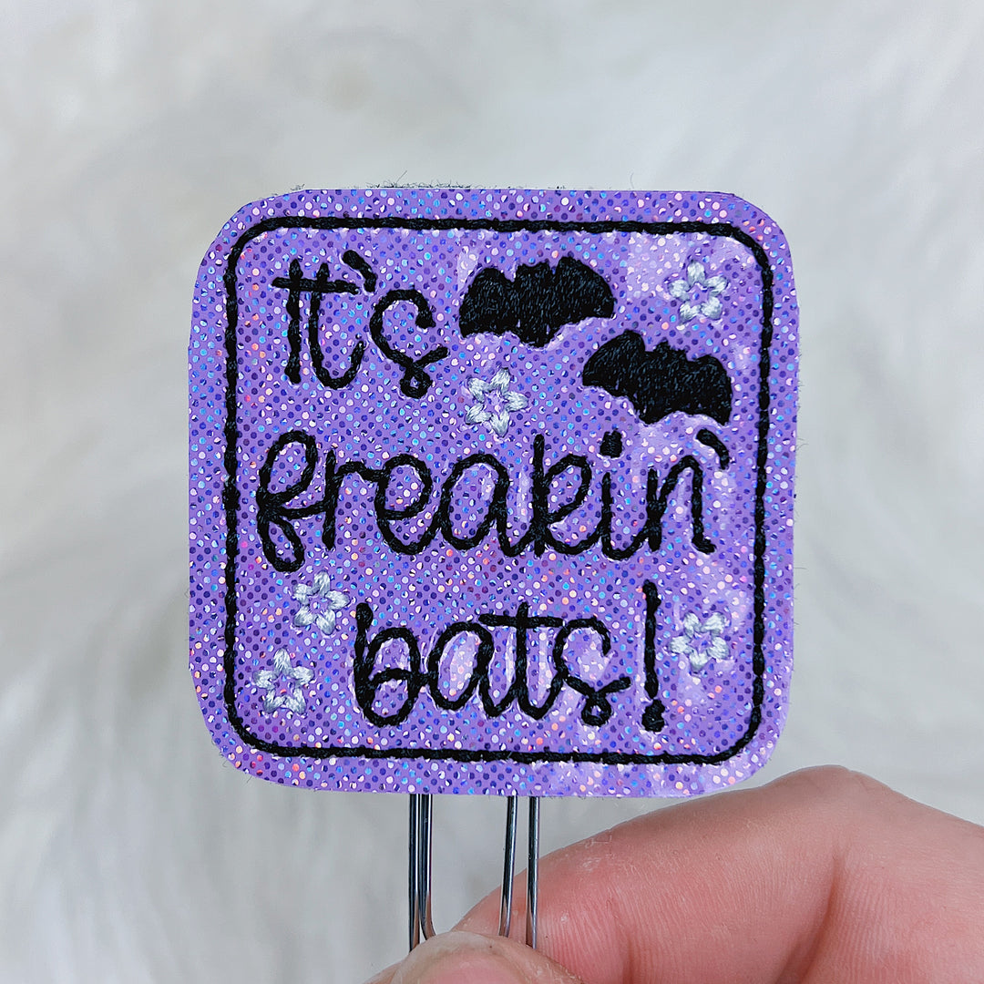 It's Frickin' Bats Glitter Feltie Planner Clip | Choose Your Color Option!